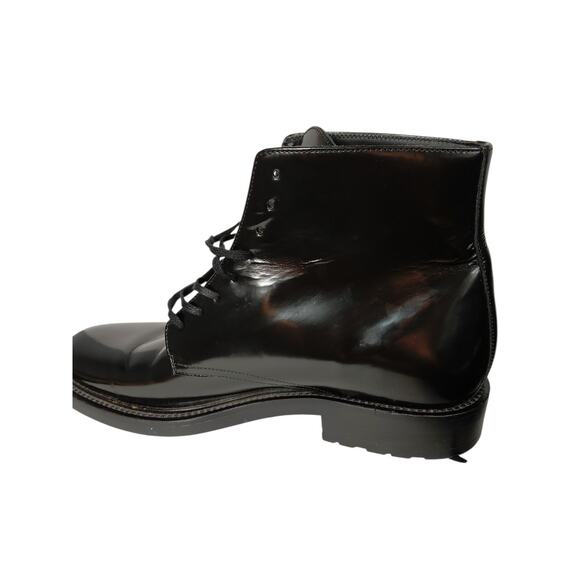 $1,000 Saint Laurent Black Leather Army Boots size US 10 /EU 43 Made in Italy